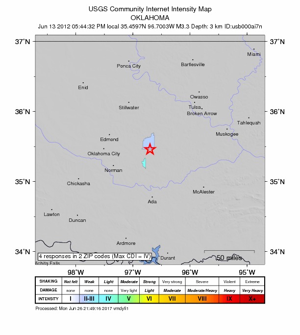 Did You Feel It? map: shaking reported by the public