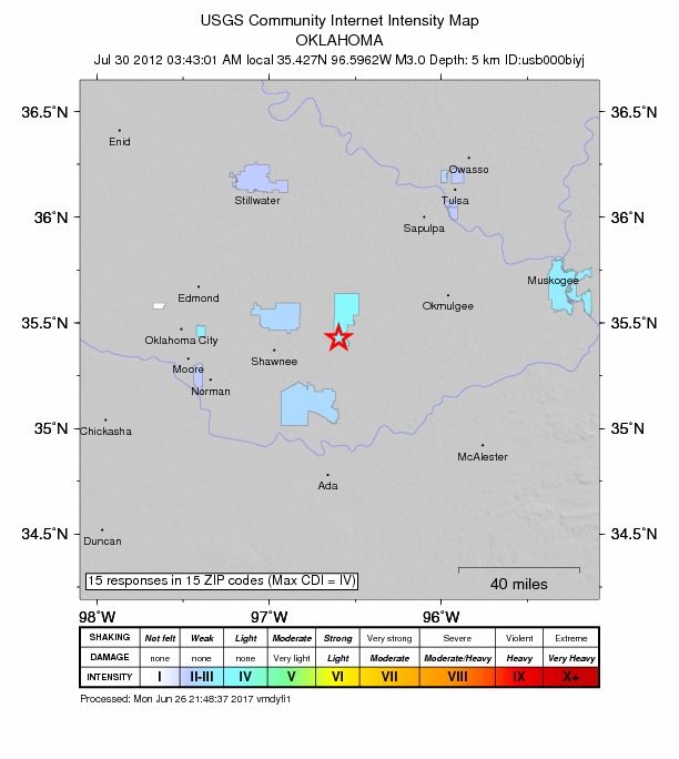 Did You Feel It? map: shaking reported by the public