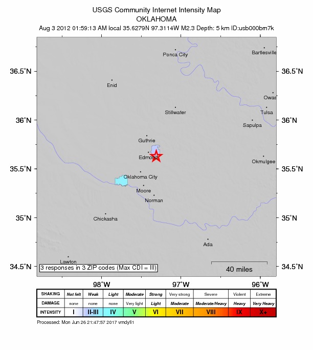 Did You Feel It? map: shaking reported by the public