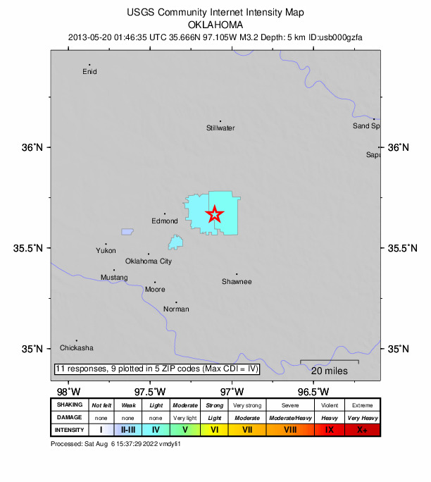 Did You Feel It? map: shaking reported by the public