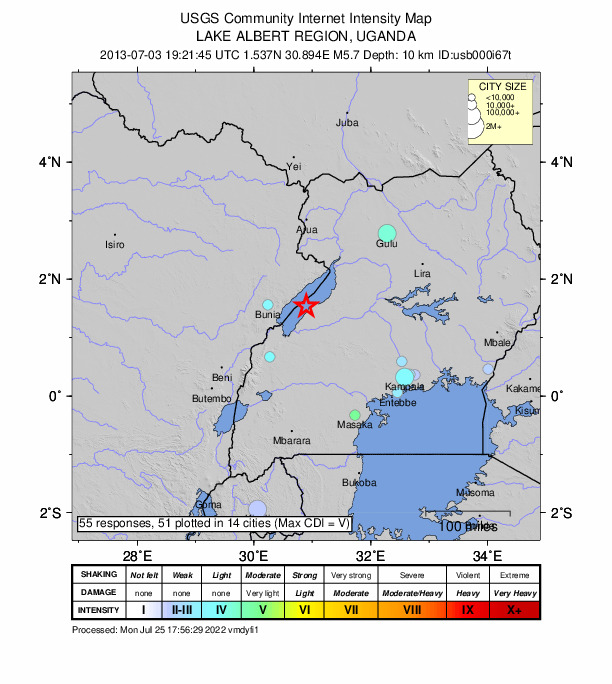 Did You Feel It? map: shaking reported by the public