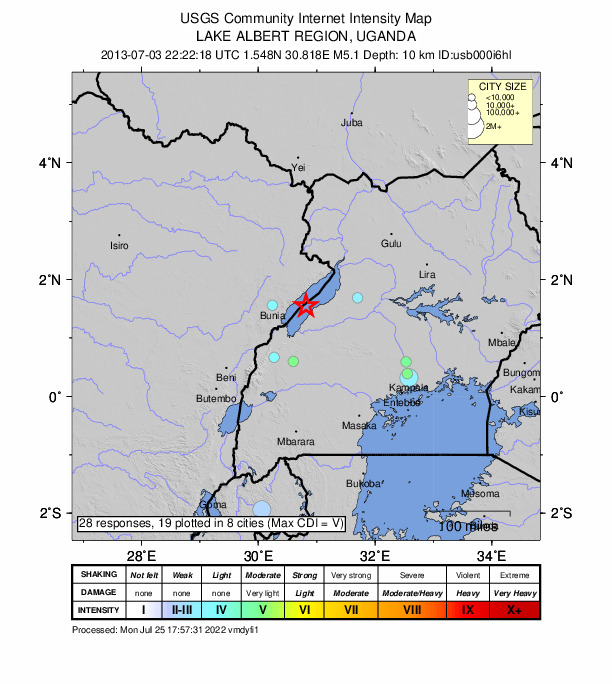 Did You Feel It? map: shaking reported by the public