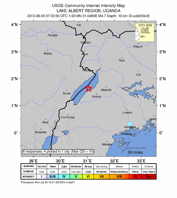 Did You Feel It? map: shaking reported by the public