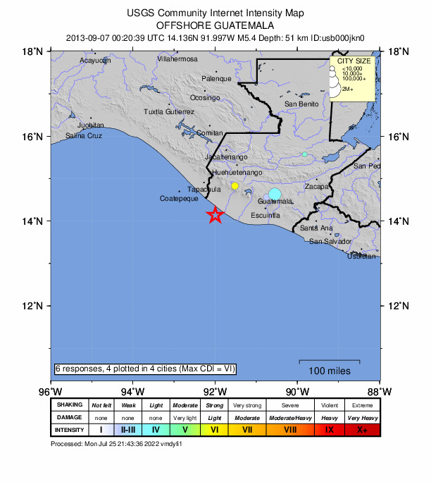 Did You Feel It? map: shaking reported by the public