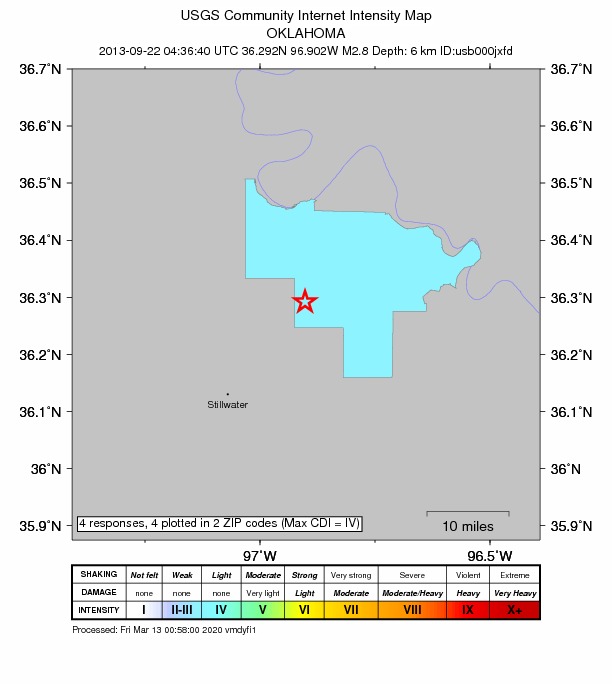 Did You Feel It? map: shaking reported by the public