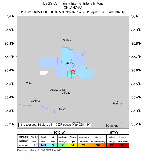 Did You Feel It? map: shaking reported by the public