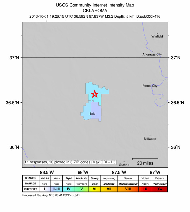 Did You Feel It? map: shaking reported by the public