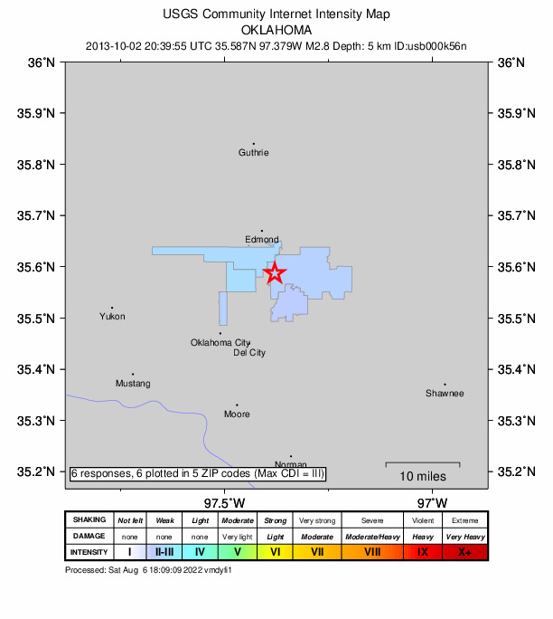 Did You Feel It? map: shaking reported by the public