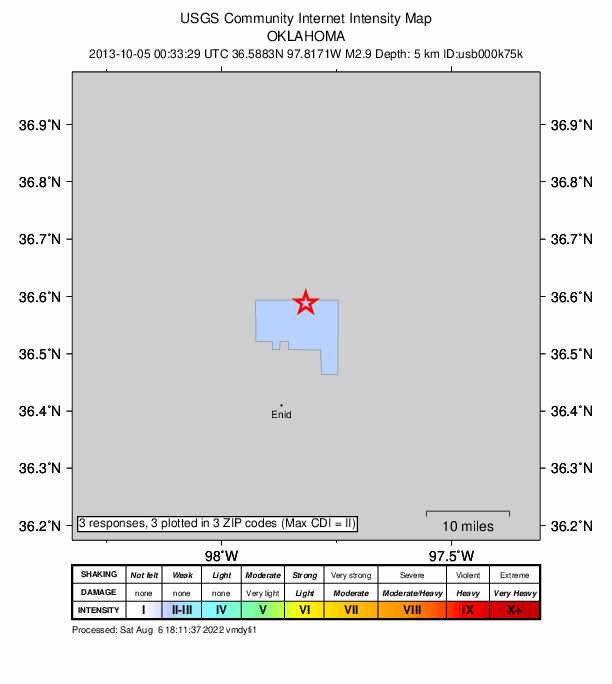 Did You Feel It? map: shaking reported by the public