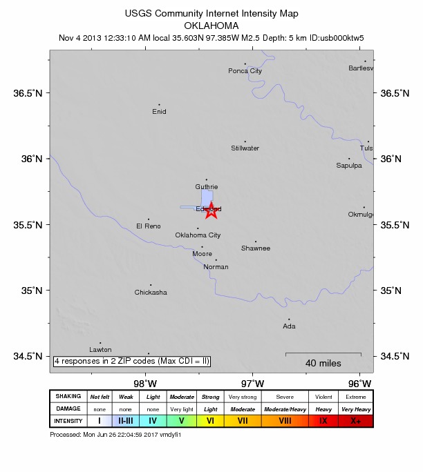 Did You Feel It? map: shaking reported by the public