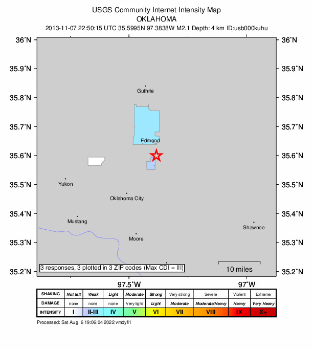 Did You Feel It? map: shaking reported by the public