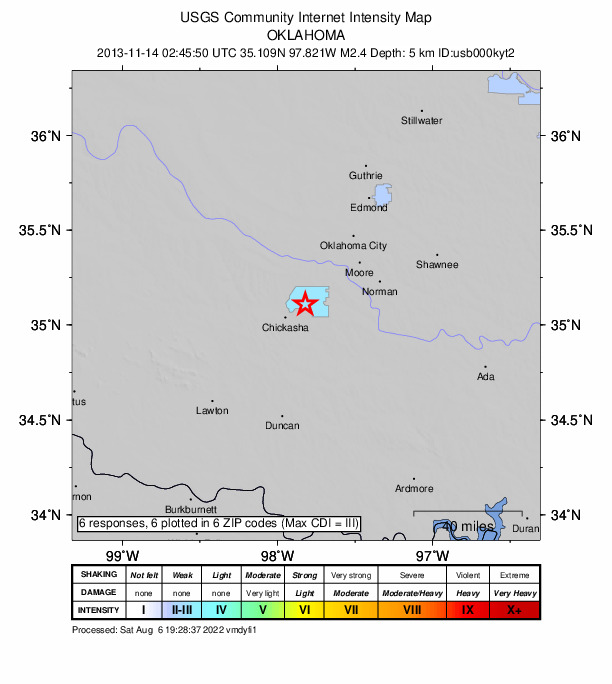 Did You Feel It? map: shaking reported by the public