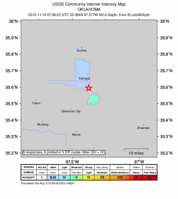 Did You Feel It? map: shaking reported by the public