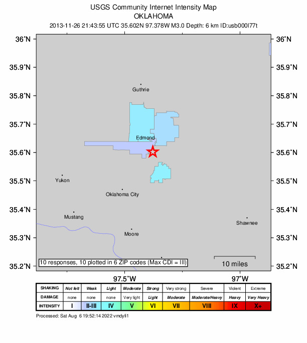 Did You Feel It? map: shaking reported by the public