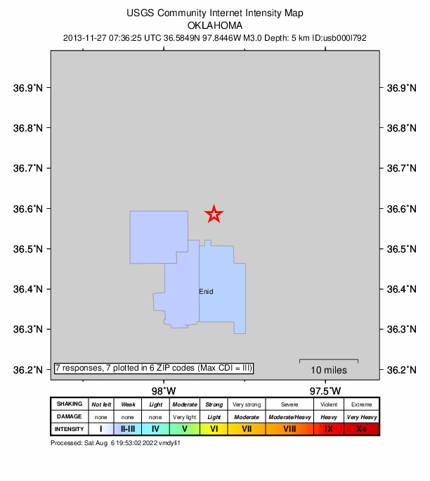 Did You Feel It? map: shaking reported by the public