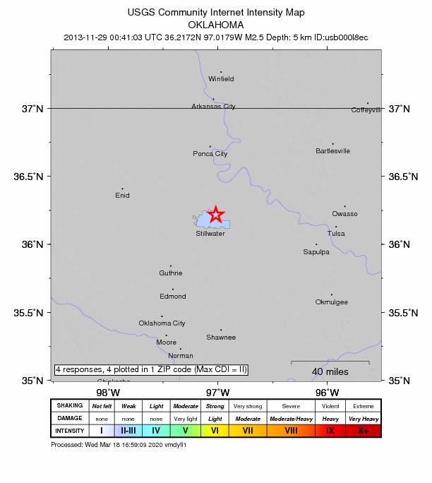 Did You Feel It? map: shaking reported by the public