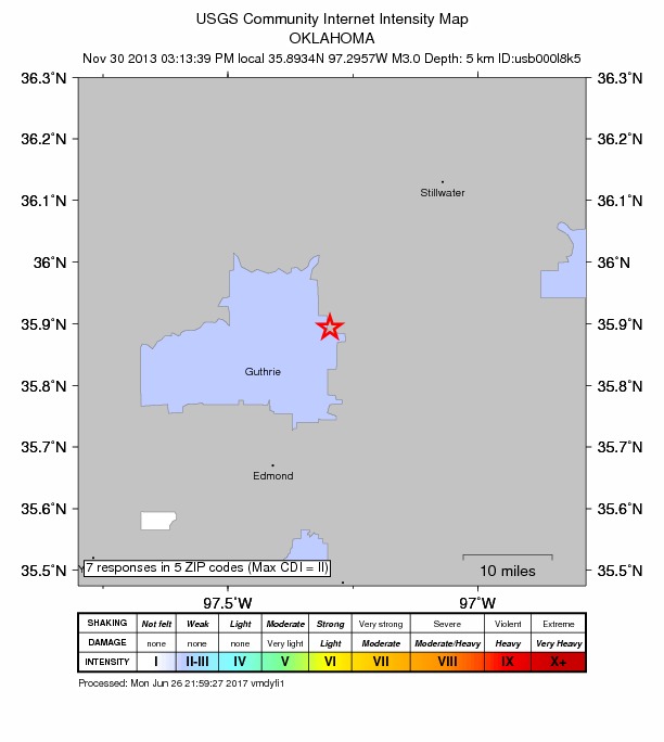 Did You Feel It? map: shaking reported by the public