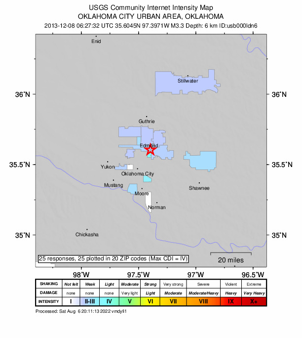 Did You Feel It? map: shaking reported by the public