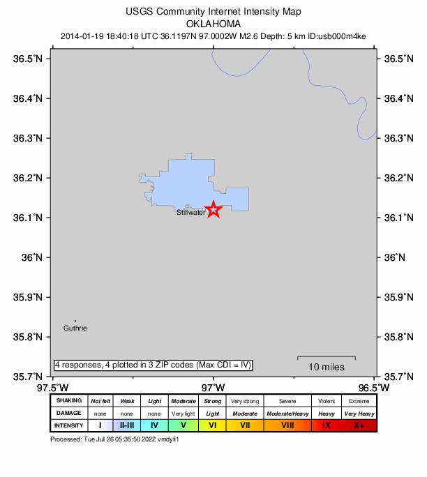 Did You Feel It? map: shaking reported by the public