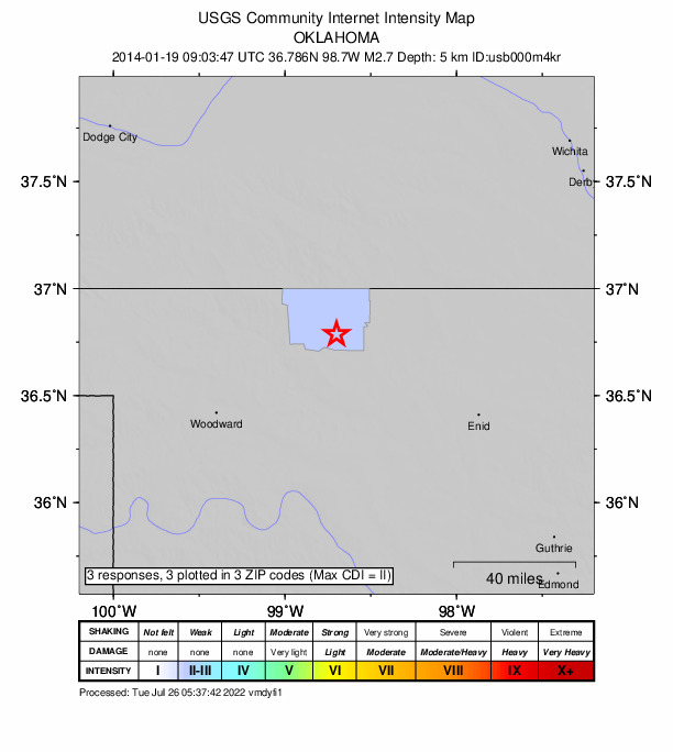 Did You Feel It? map: shaking reported by the public