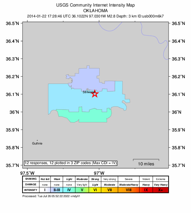 Did You Feel It? map: shaking reported by the public