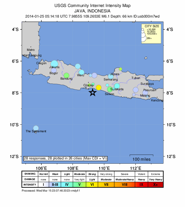 Did You Feel It? map: shaking reported by the public