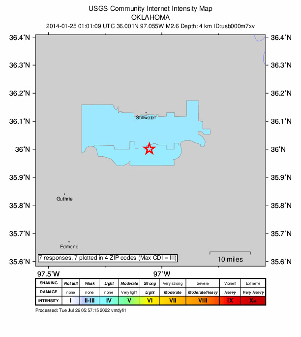 Did You Feel It? map: shaking reported by the public