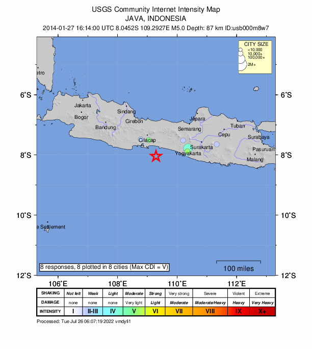 Did You Feel It? map: shaking reported by the public
