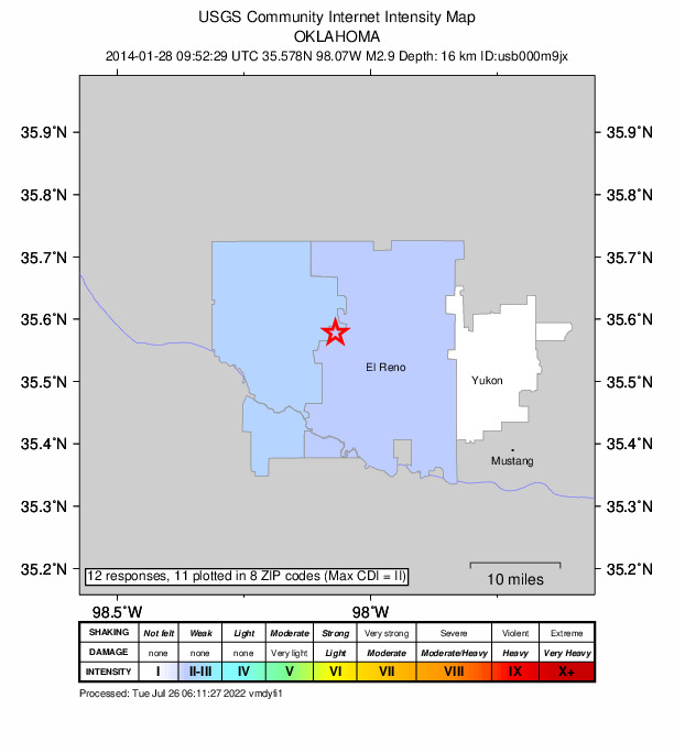 Did You Feel It? map: shaking reported by the public
