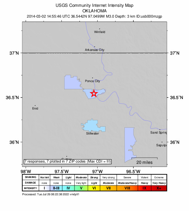Did You Feel It? map: shaking reported by the public