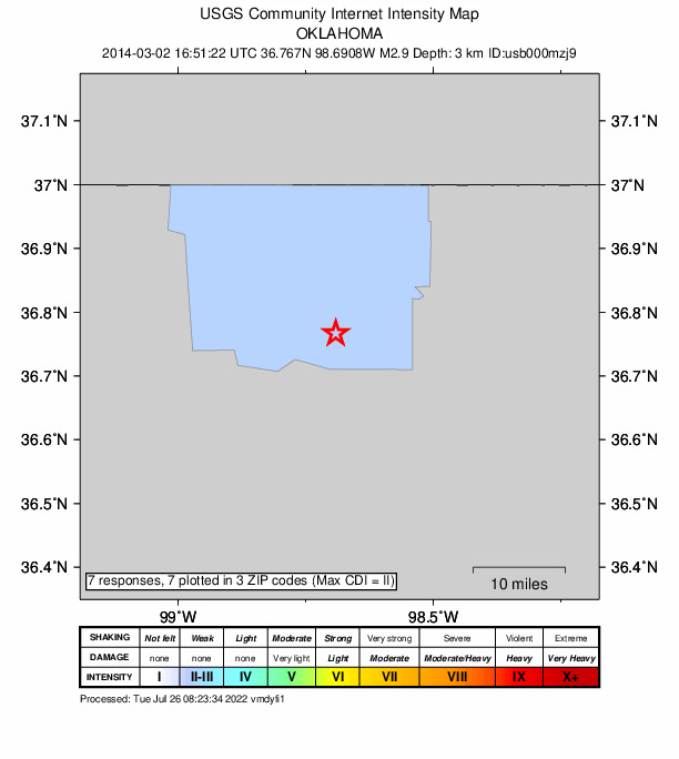 Did You Feel It? map: shaking reported by the public