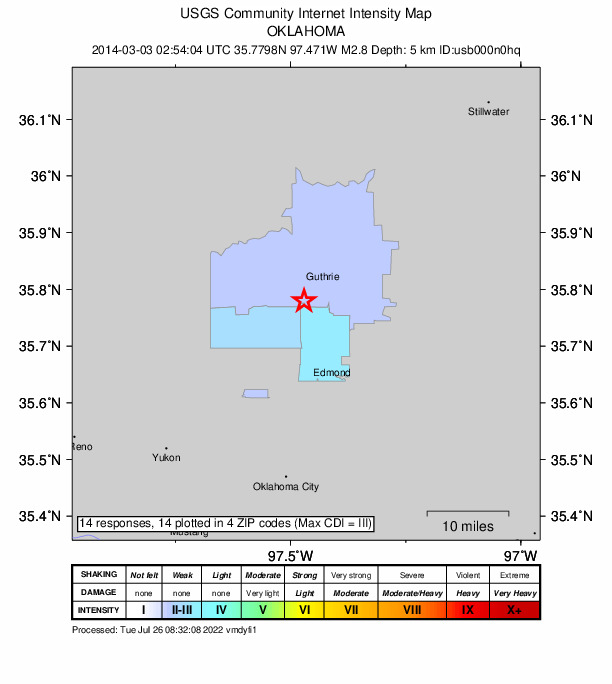 Did You Feel It? map: shaking reported by the public