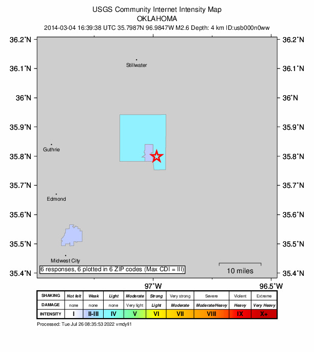 Did You Feel It? map: shaking reported by the public