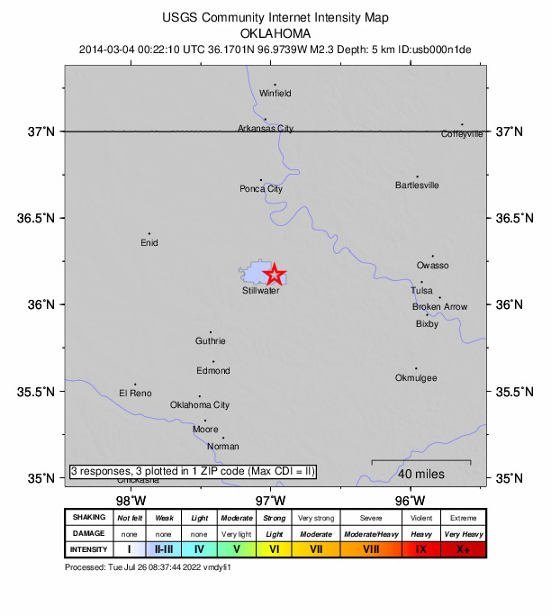 Did You Feel It? map: shaking reported by the public