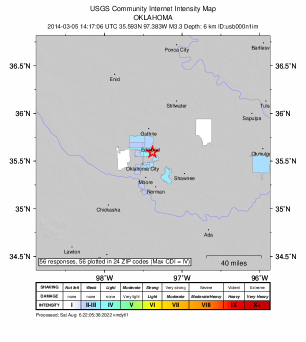 Did You Feel It? map: shaking reported by the public