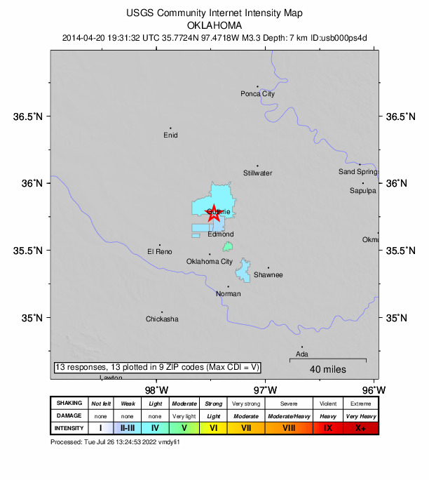 Did You Feel It? map: shaking reported by the public