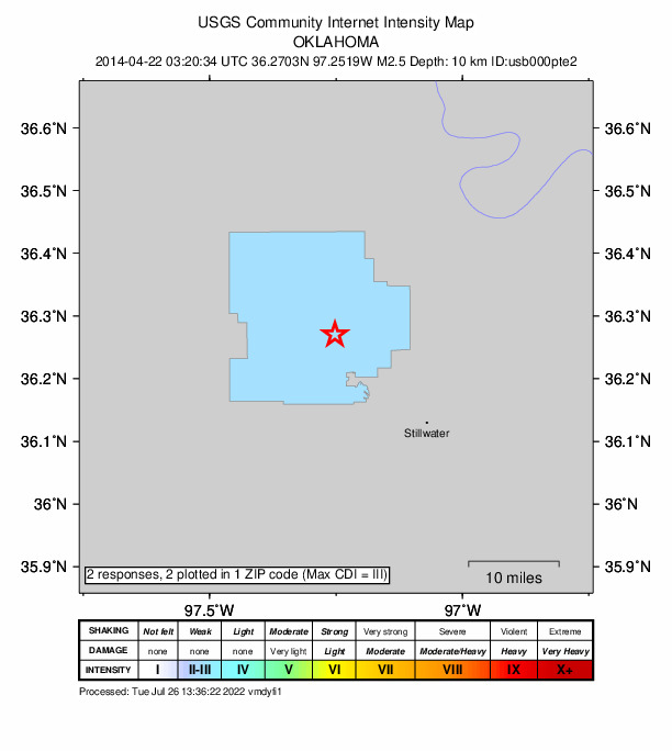 Did You Feel It? map: shaking reported by the public
