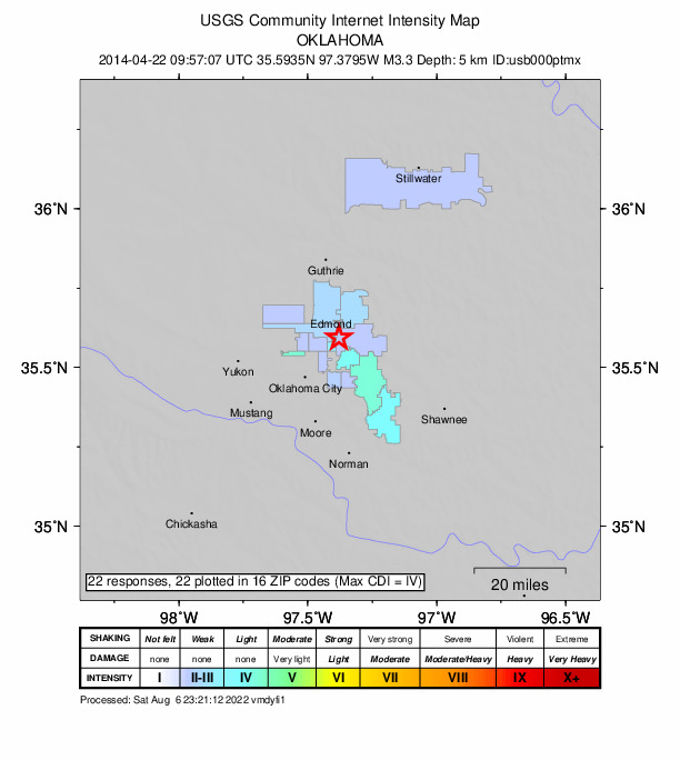 Did You Feel It? map: shaking reported by the public