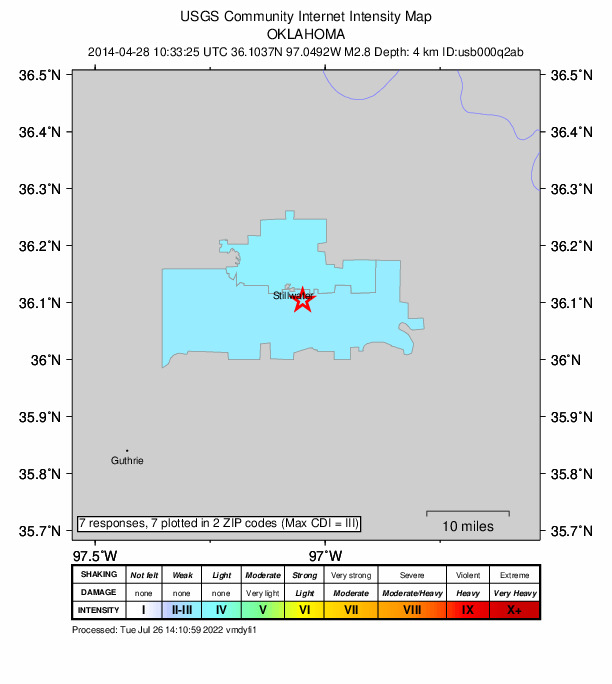 Did You Feel It? map: shaking reported by the public
