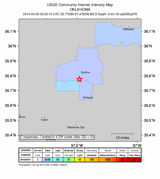 Did You Feel It? map: shaking reported by the public