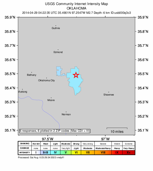 Did You Feel It? map: shaking reported by the public