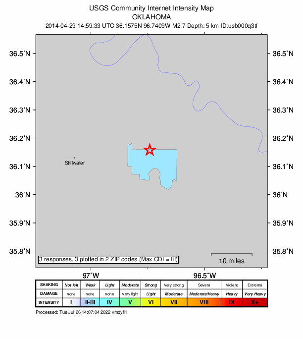 Did You Feel It? map: shaking reported by the public