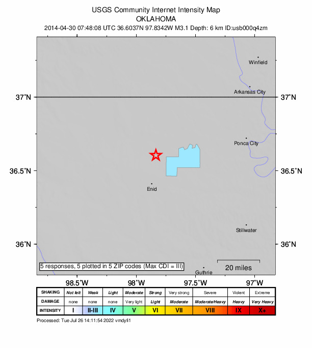 Did You Feel It? map: shaking reported by the public