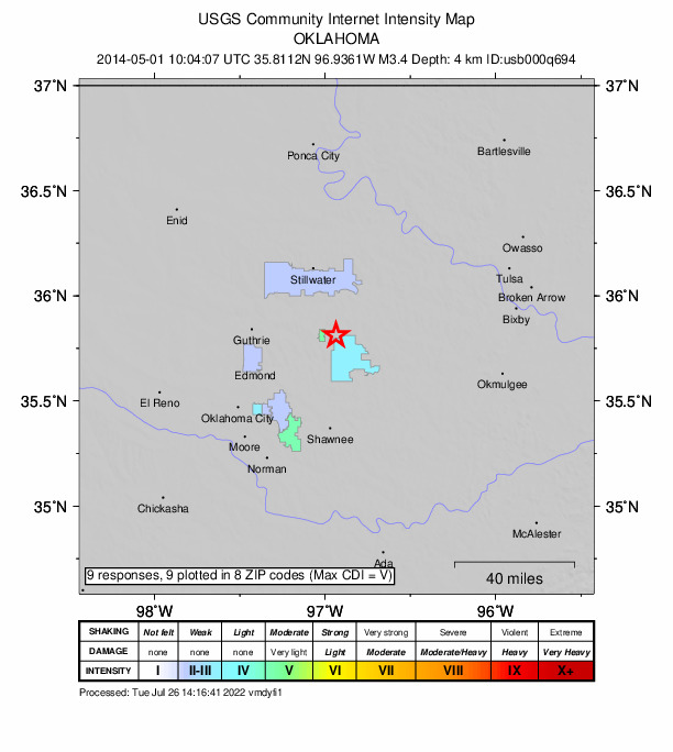 Did You Feel It? map: shaking reported by the public