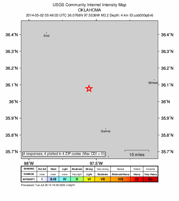 Did You Feel It? map: shaking reported by the public