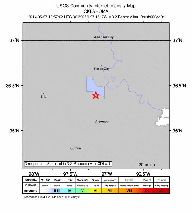 Did You Feel It? map: shaking reported by the public