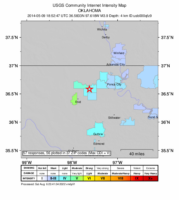 Did You Feel It? map: shaking reported by the public
