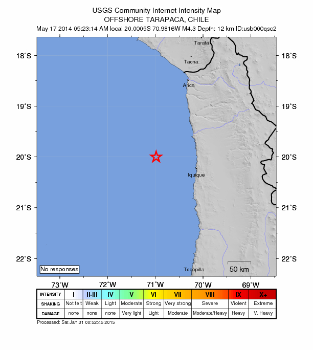 Did You Feel It? map: shaking reported by the public