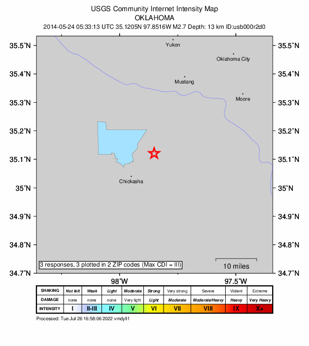 Did You Feel It? map: shaking reported by the public
