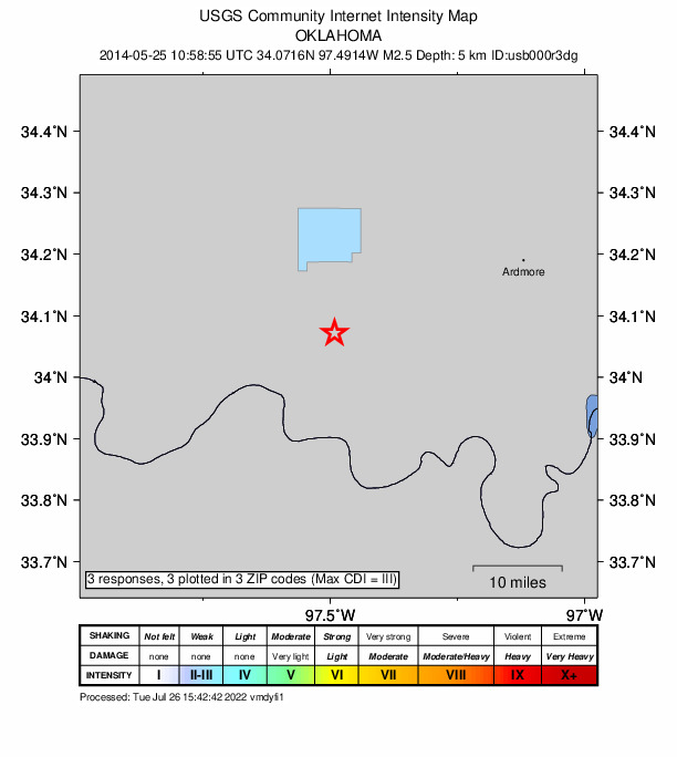Did You Feel It? map: shaking reported by the public